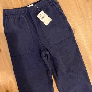 Hanna Andersson fleece navy blue pants 3t